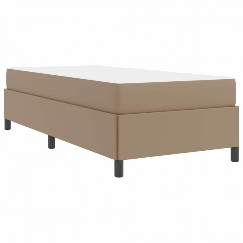 Ramka łóżka z materacem Cappuccino 90 x 200 cm tkanina