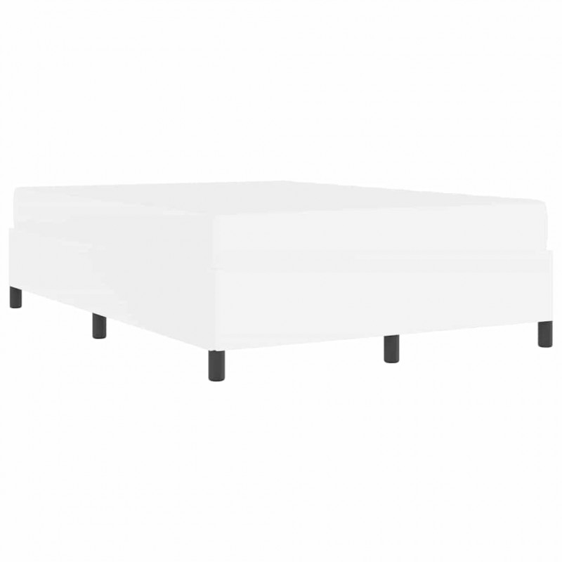 Ramka łóżka z materacem Biały 140 x 190 cm tkanina