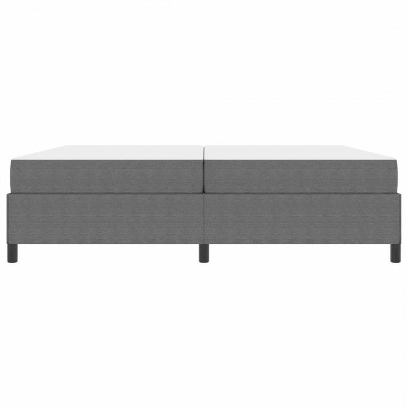 Ramka łóżka z materacem Jasnoszary 200 x 200 cm tkanina