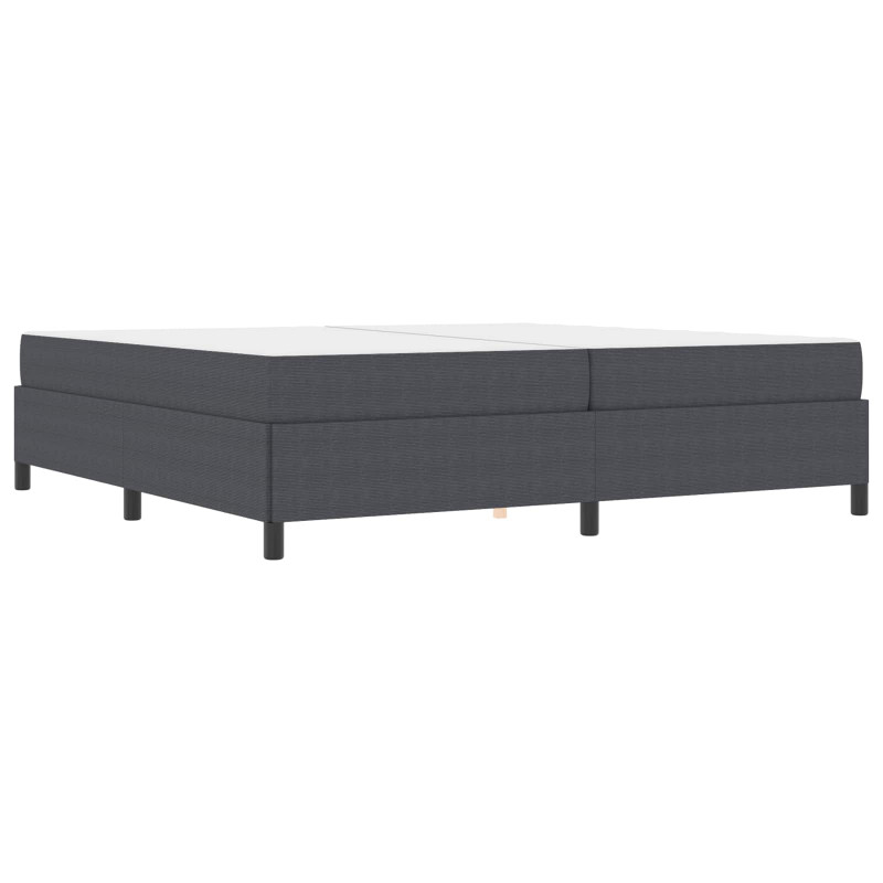 Ramka łóżka z materacem Ciemnoszary 200 x 200 cm tkanina