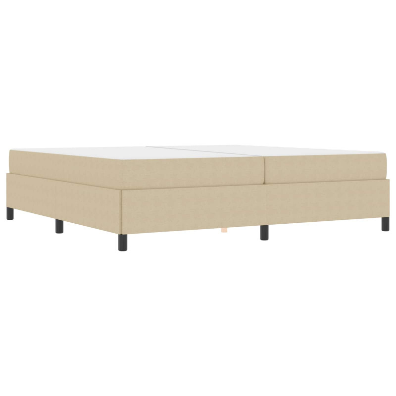 Ramka łóżka z materacem Jasnozielony szary 200 x 200 cm tkanina