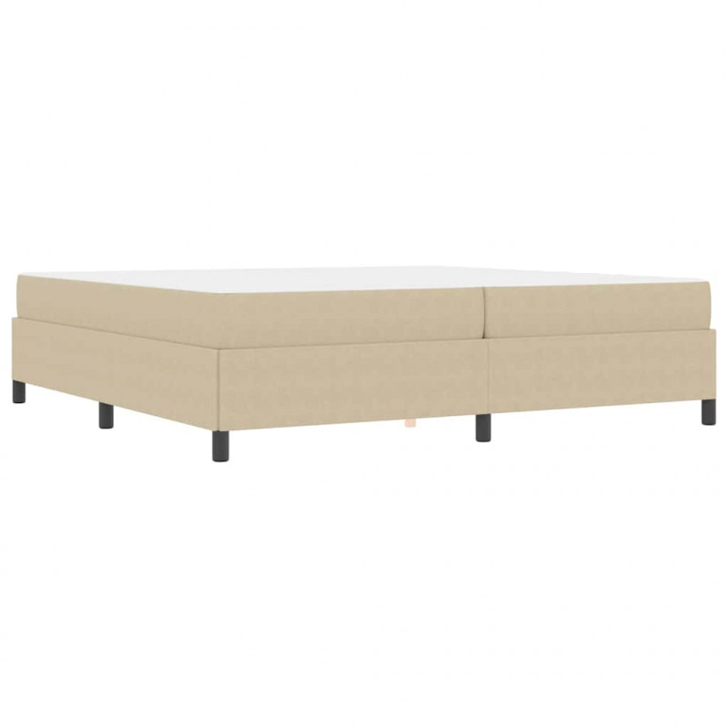 Ramka łóżka z materacem Jasnozielony szary 200 x 200 cm tkanina