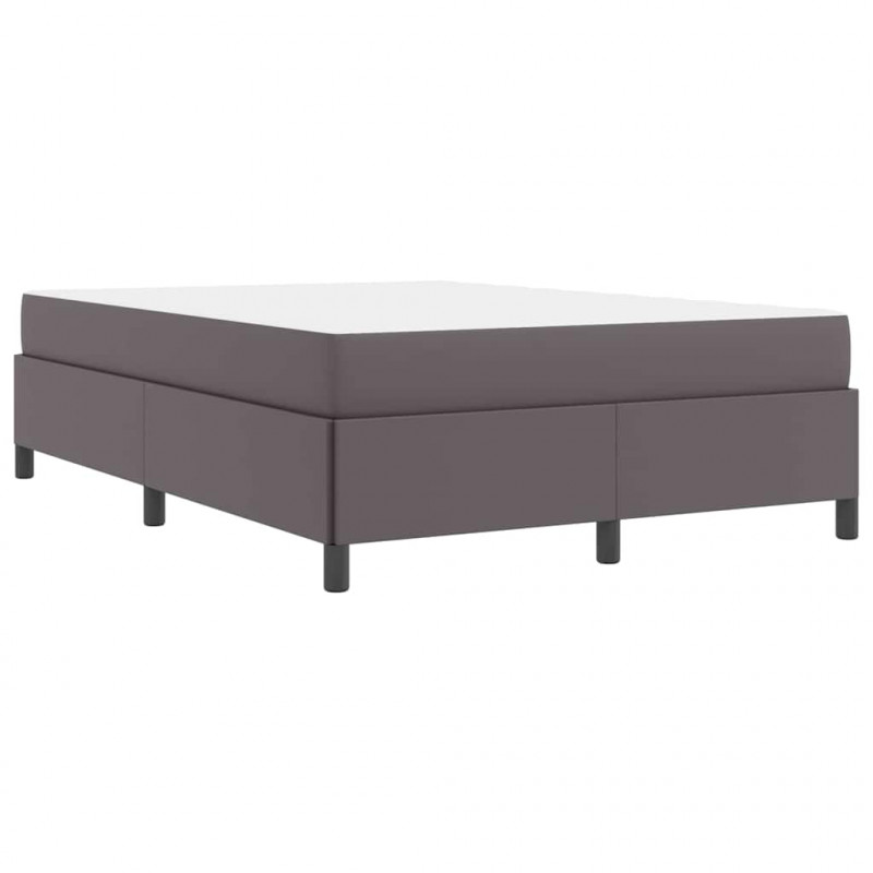 Ramka łóżka z materacem Szary 160 x 200 cm tkanina