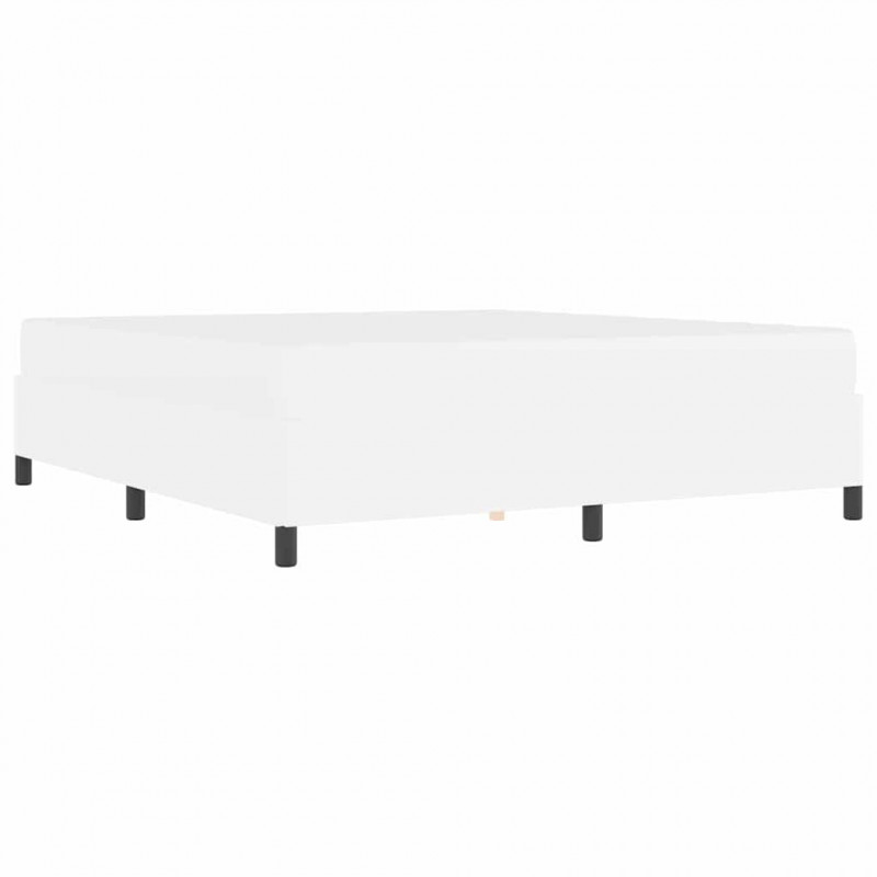 Ramka łóżka z materacem Biały 180 x 200 cm tkanina