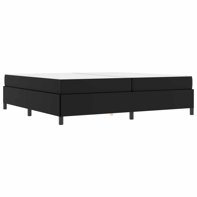 Ramka łóżka z materacem Czarny 200 x 200 cm tkanina