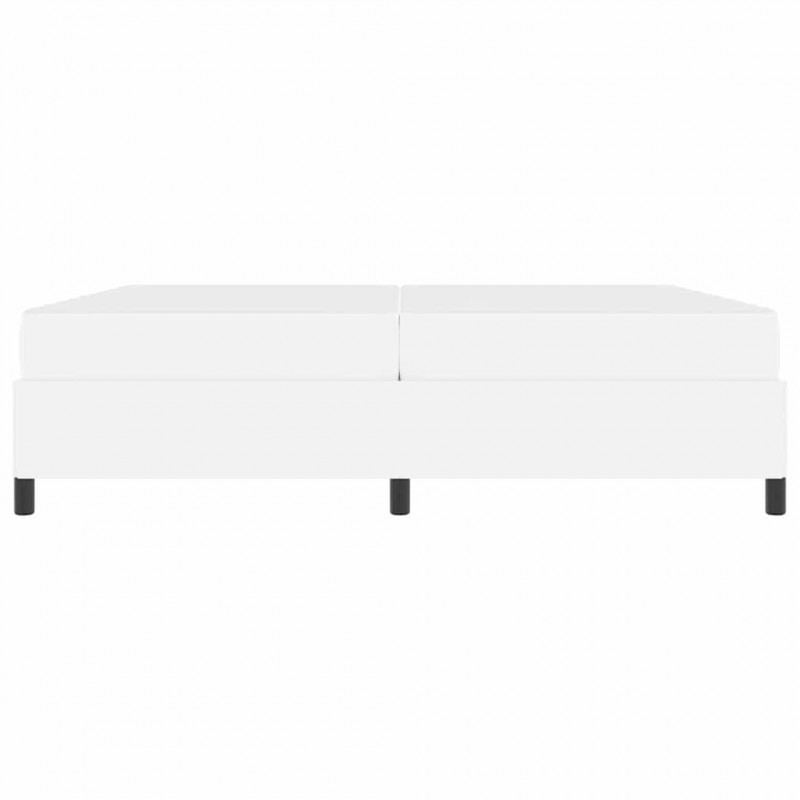 Ramka łóżka z materacem Biały 200 x 200 cm tkanina