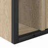 Zestaw mebli łazienkowych z półką z drzwiami 3 pcs Dąb Sonoma