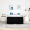 Ramka łóżka z materacem Czarny 140 x 200 cm tkanina