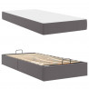 Rama łóżka z materacem z materacem 2 pcs Szary PVC