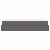 Rama łóżka z materacem z materacem 2 pcs Szary PVC