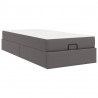 Rama łóżka z materacem z materacem 2 pcs Szary PVC
