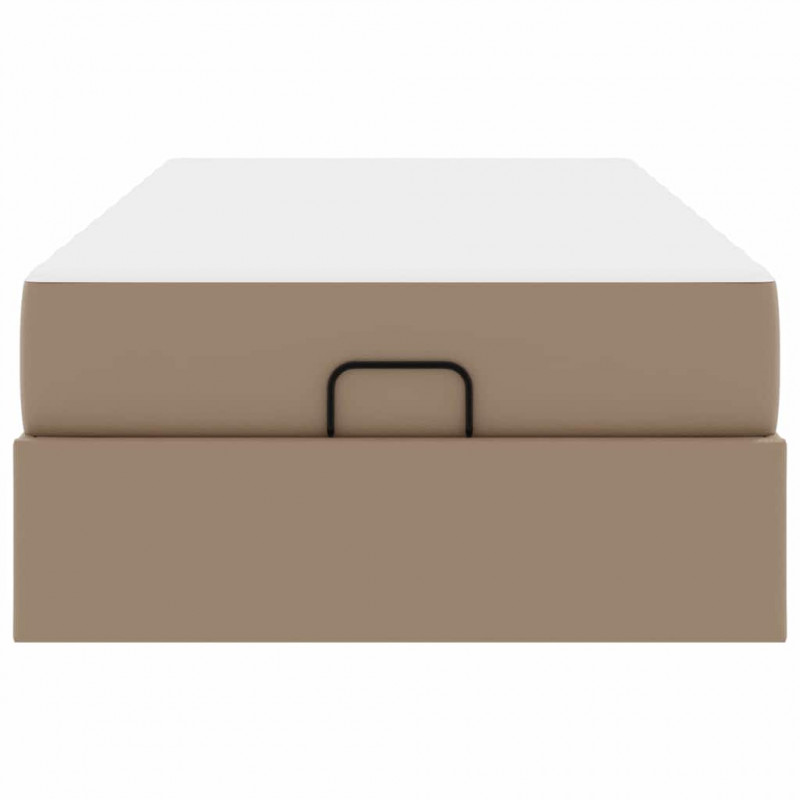 Rama łóżka z materacem z materacem 2 pcs Brązowy PVC