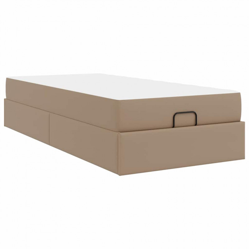 Rama łóżka z materacem z materacem 2 pcs Brązowy PVC