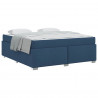 Ramka łóżka z materacem Niebieski 180 x 200 cm tkanina