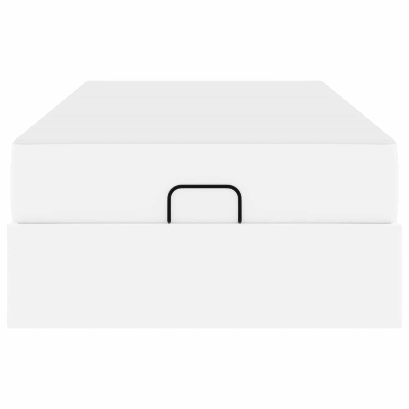 Rama łóżka z materacem z materacem 2 pcs Biały PVC