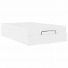 Rama łóżka z materacem z materacem 2 pcs Biały PVC