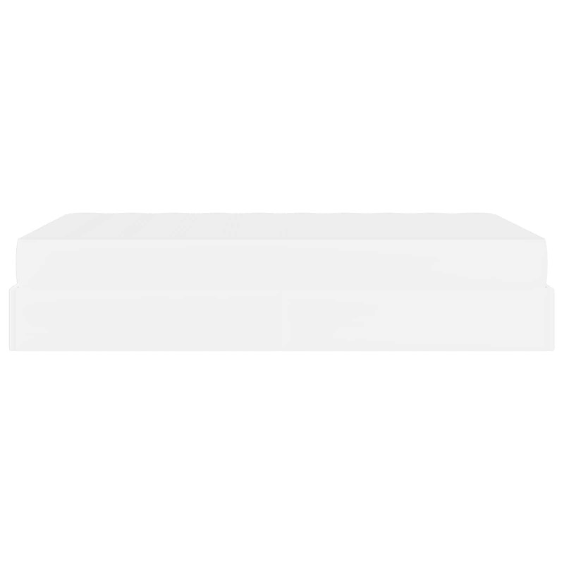 Rama łóżka z materacem z materacem 2 pcs Biały PVC