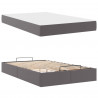Rama łóżka z materacem z materacem 2 pcs Szary PVC