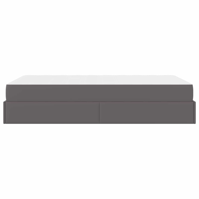 Rama łóżka z materacem z materacem 2 pcs Szary PVC