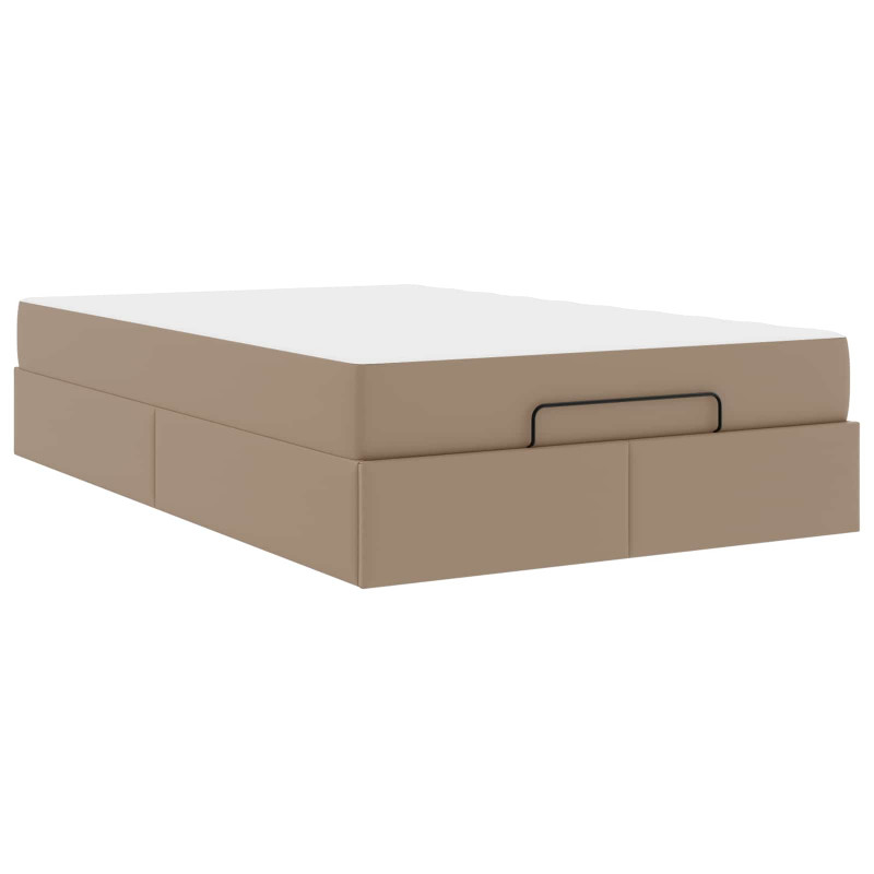 Rama łóżka z materacem z materacem 2 pcs Brązowy PVC