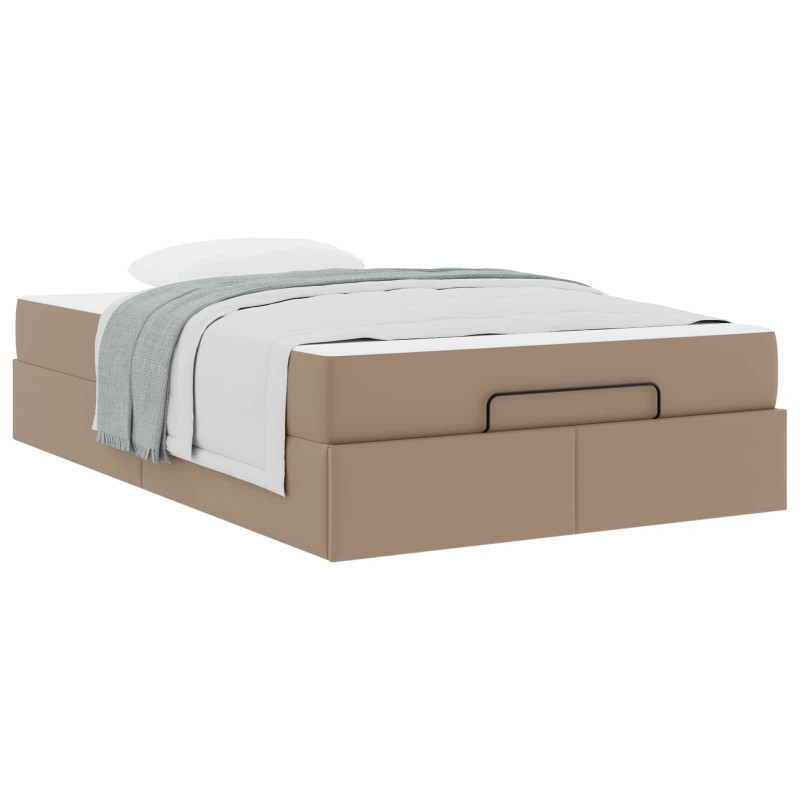 Rama łóżka z materacem z materacem 2 pcs Brązowy PVC