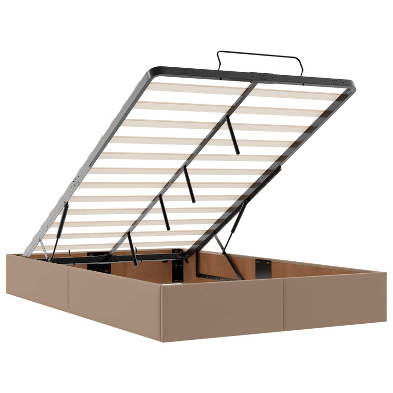 Rama łóżka z materacem z materacem 2 pcs Brązowy PVC