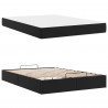 Rama łóżka z materacem z materacem 2 pcs Czarny PVC