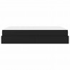 Rama łóżka z materacem z materacem 2 pcs Czarny PVC