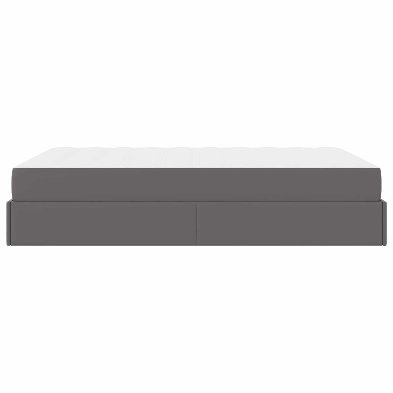 Rama łóżka z materacem z materacem 2 pcs Szary PVC