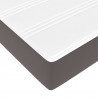 Rama łóżka z materacem z materacem 2 pcs Szary PVC
