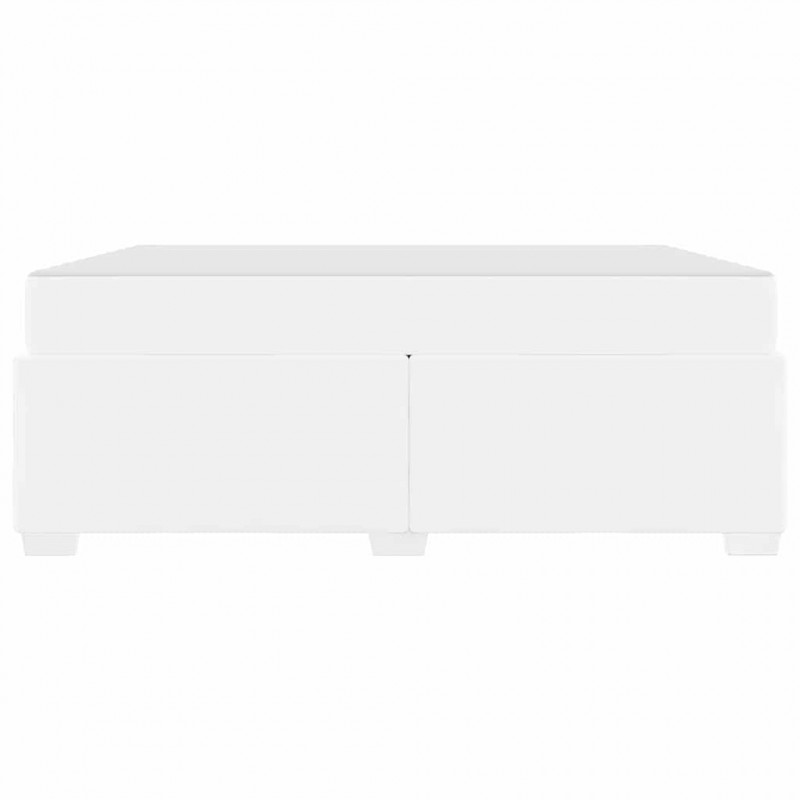 Ramka łóżka z materacem Biały 180 x 200 cm tkanina