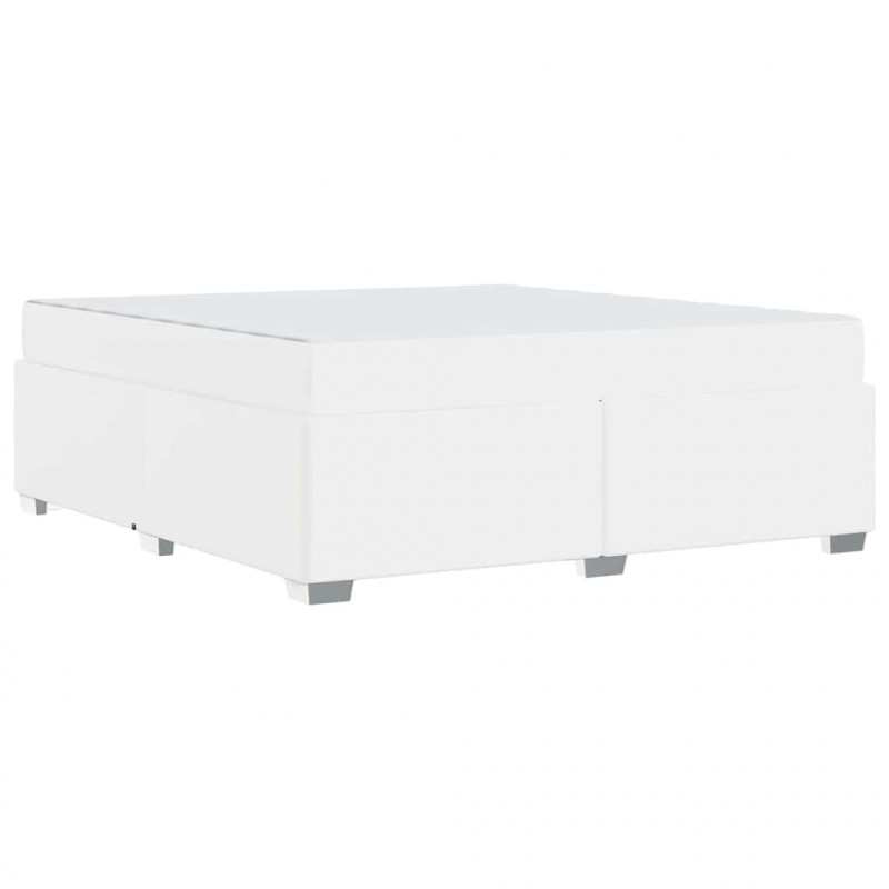 Ramka łóżka z materacem Biały 180 x 200 cm tkanina