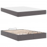 Rama łóżka z materacem z materacem 2 pcs Szary PVC