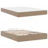 Rama łóżka z materacem z materacem 2 pcs Brązowy PVC