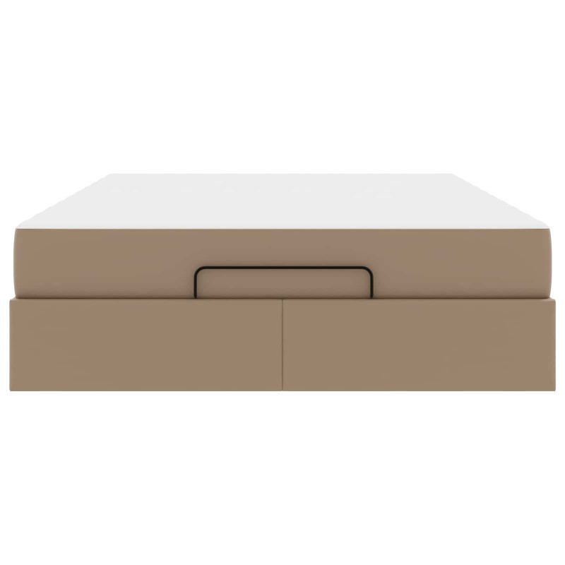 Rama łóżka z materacem z materacem 2 pcs Brązowy PVC