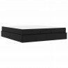 Rama łóżka z materacem z materacem 2 pcs Czarny PVC