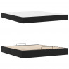 Rama łóżka z materacem z materacem 2 pcs Czarny PVC