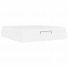 Rama łóżka z materacem z materacem 2 pcs Biały PVC