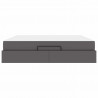 Rama łóżka z materacem z materacem 2 pcs Szary PVC