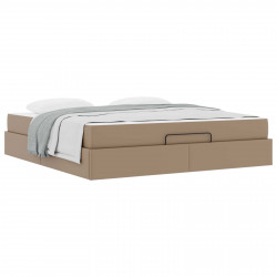 Rama łóżka z materacem z materacem 2 pcs Brązowy PVC