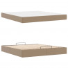 Rama łóżka z materacem z materacem 2 pcs Brązowy PVC