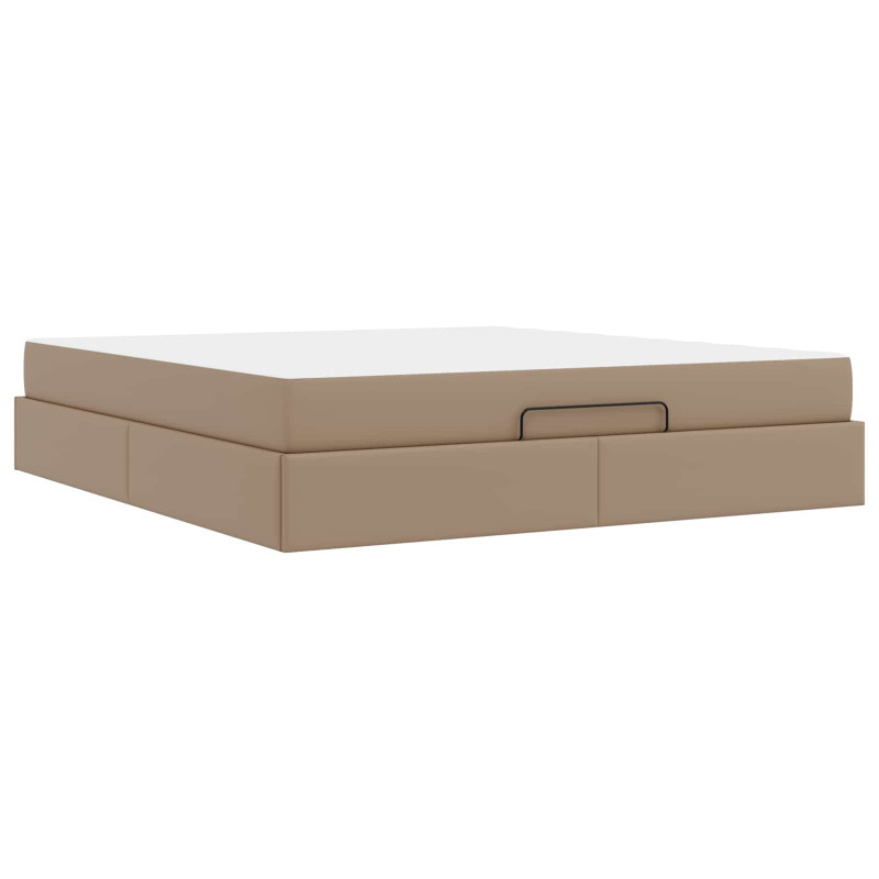 Rama łóżka z materacem z materacem 2 pcs Brązowy PVC