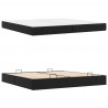 Rama łóżka z materacem z materacem 2 pcs Czarny PVC