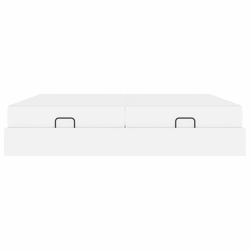 Rama łóżka z materacem z materacem 2 pcs Biały PVC