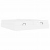 Rama łóżka z materacem z materacem 2 pcs Biały PVC