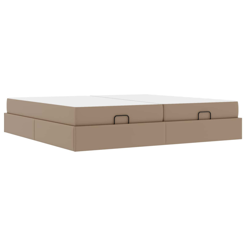 Rama łóżka z materacem z materacem 2 pcs Brązowy PVC