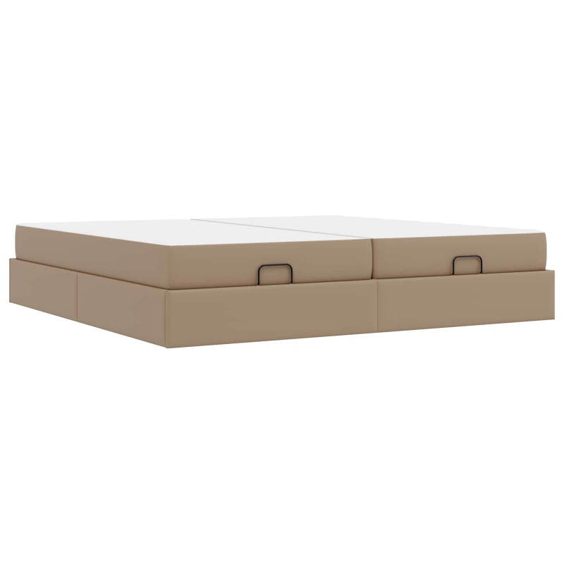 Rama łóżka z materacem z materacem 2 pcs Brązowy PVC