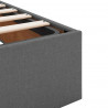 Rama łóżka z materacem 2 pcs Przygaszony Szary tkanina