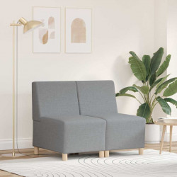 Modułowa sofa bez podłokietników 2 pcs Jasnoszary
