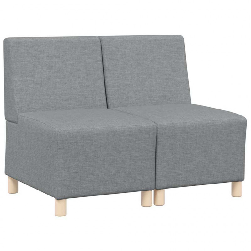 Modułowa sofa bez podłokietników 2 pcs Jasnoszary